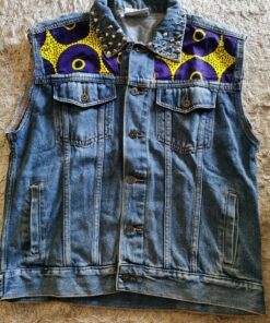 Veste en jean clouté homme