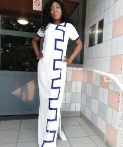 ROBE LONGUE BLANCHE GRACE MANCHE COURTE
