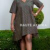 Robe courte et ample en wax ; Cotonou, robe courte, robe ample