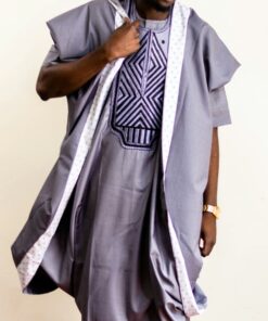 AFRICAN PRINT COTTON 3PIECES AGBADA FOR MEN| ALAGBA AGBADA SET