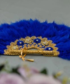 CLUTCH SEMI CIRCLE MULTI FEATHER COLOUR TRADITIONAL AFRICAN WEDDING BRIDAL HAND FAN