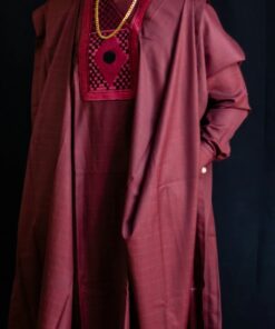 AFRICAN PRINT COTTON 3PIECES AGBADA FOR MEN| ALADE AGBADA SET