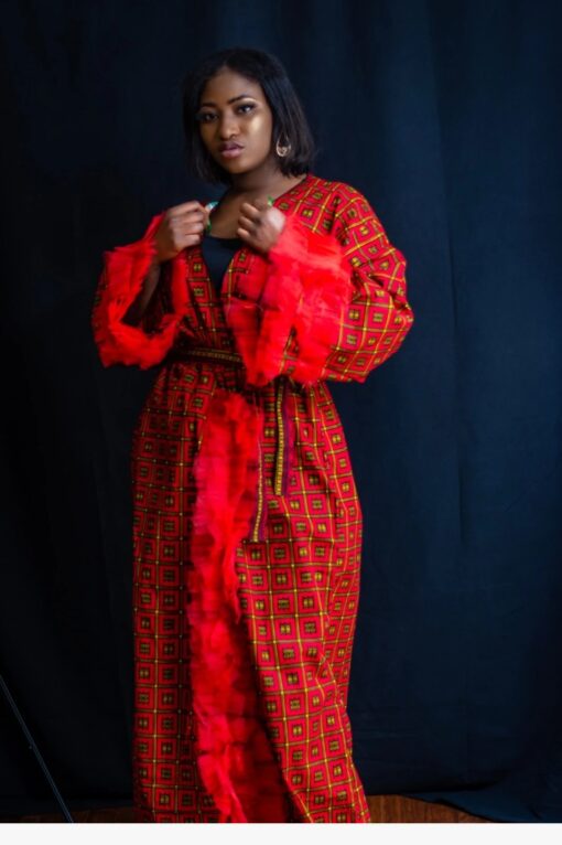 Kimono robe long imprimé africain, kimono robe, kimono imprimé africain