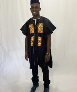 AFRICAN PRINT COTTON 2PIECES FOR MEN| AGBAJETOP AND PANT SET