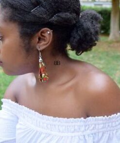 Boucles d'oreilles en tissu africain, boucles d'oreille wax, bijoux africains