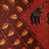 tissu wax motifs éléphants et feuillages