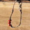 Bracelet en corail, bracelet en bambou teinté, bracelet ethnique