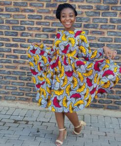 African Print Ankara Flared Dress – Mambo 