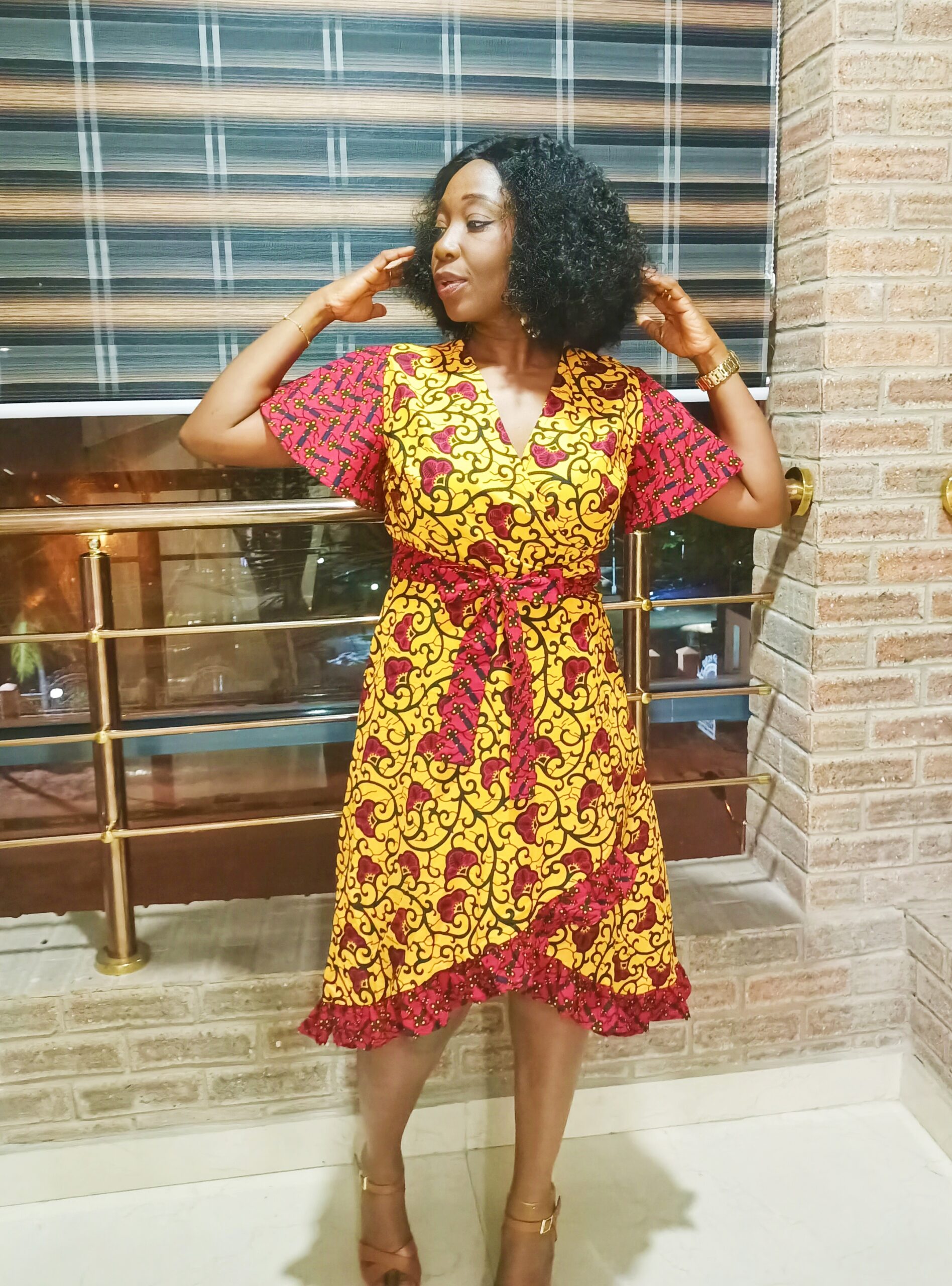 African Print Wrap Dress