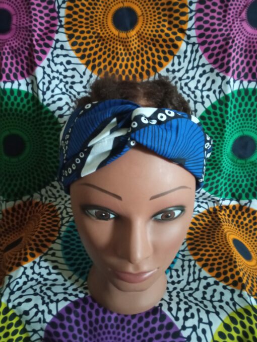 headband wax tissu wax plume de paon boucl'ebene by aime ti_face