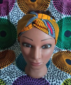 headband en wax tissu wax grotto jaune boucl'ebene by aime ti_5