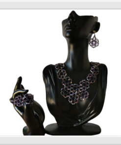 Ensemble bijoux en perle KROBO (COLLIERS, bracelet et boucles d'oreilles)