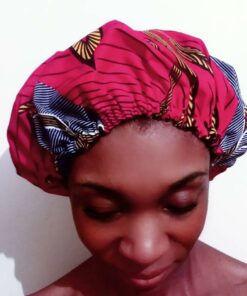 bonnet turban femme rouge tissu wax africain grotto-6