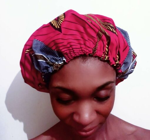 bonnet turban femme rouge tissu wax africain grotto-6