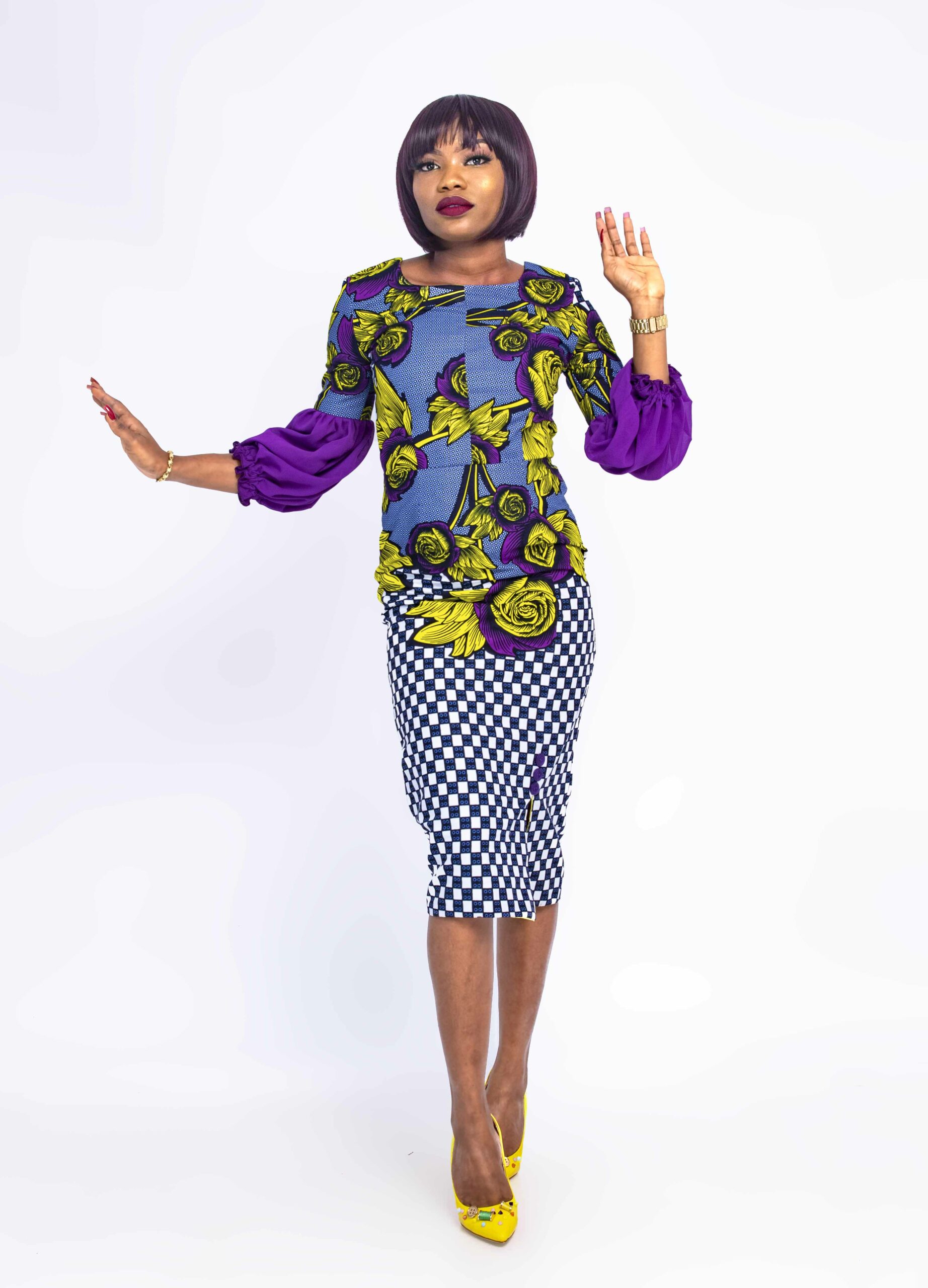 Purple African Dress - Tochi - Africabaie.com