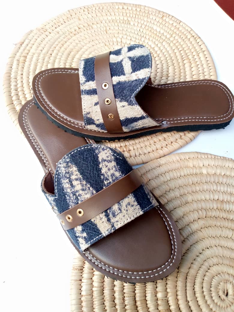 Babouche femme en ndop Africabaie