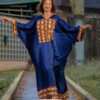 Robe Virginie en soie et wax